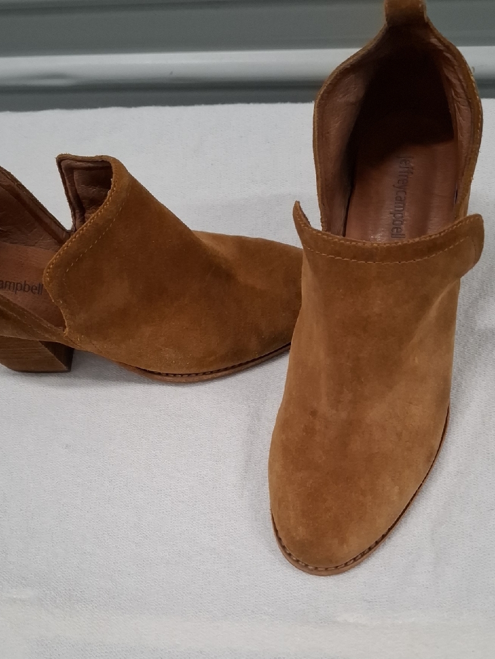 Jeffrey Campbell Tan Suede Ankle Booties